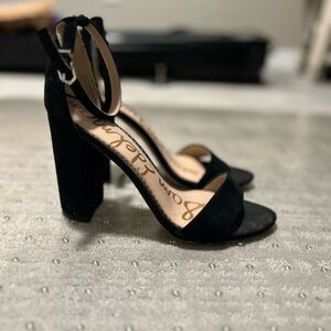 Sam Edelman black suede block heel. Size 8.5